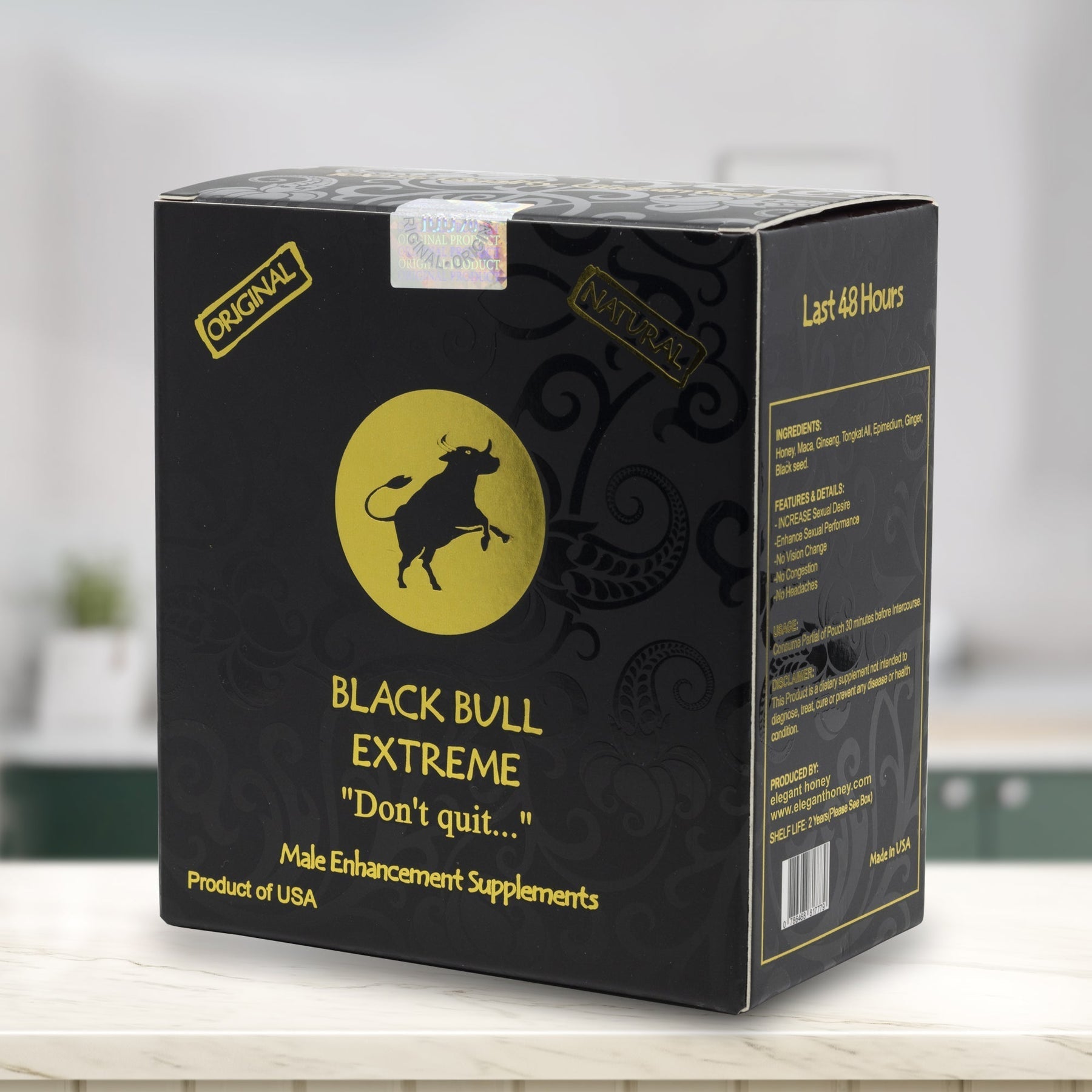 BLACK BULL ORGANIC HONEY (PACK OF 12 SACHET)